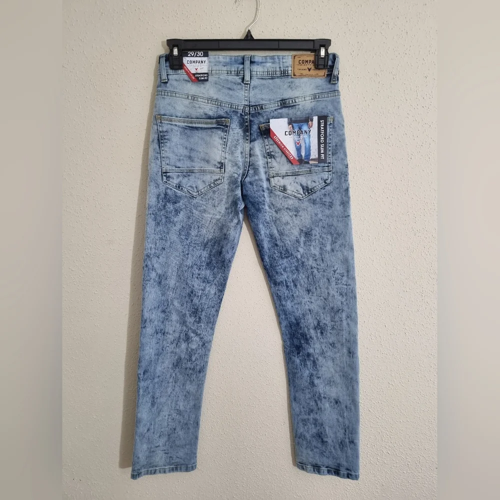 Blue Polo Shirt and Acid Wash Jeans - Picture 9 of 10
